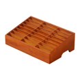thumbnail image 1 of Luzkey Mobile Phone Storage Box, Desk Organizer with 24 Compartments, Rectangular, Made of [material], Multifunctional, Mobile Phone Management for Classroom Brown, 1 of 8