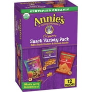 Annies Homegrown Baked Snack Crackers - Variety Pack, 12 count per pack -- 6 per case.
