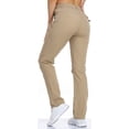 thumbnail image 3 of Pantalones de golf SPOSULEI ligeros de secado rápido para mujer Khaki XS, 3 of 6
