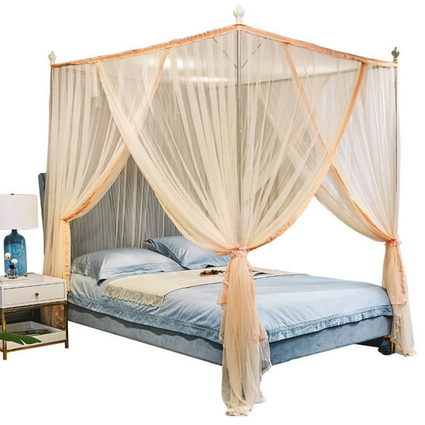 EINCcm Mosquito Net Large Mosquito Net Bedroom Curtain Suitable For All  Cribs And King-Size Beds Aesthetic Decor for Home Room Bathroom Bedroom,  Beige, 83 x 75 x 95 