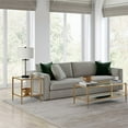 thumbnail image 4 of Henn&Hart 20" Brass Metal/Glass Side Table, 4 of 8