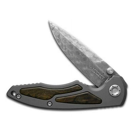 Boker Tree Brand Leopard Damascus I Aluminum Ziracote Wood Lockblade Pocket Knife Knives