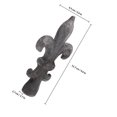 thumbnail image 2 of ADDHAT Remates Decorativos De Hierro Negro Para Cercas Que Mejoran Exterior, 2 of 6