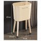 thumbnail image 4 of Cubo de basura con ruedas Contenedor portátil nórdico multiusos Papelera para el hogar para beige, 4 of 9