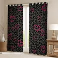 thumbnail image 2 of Homewish Leopard Cheetah Print Black Out Curtains for Teens Female Men,Abstract Geometric Curtains Pack of 2 (42x63 Each),Pink Love Heart Print Bedroom Curtains,Breathable Home Decor, 2 of 6