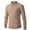 Khaki, variant on SWSMCLT Men's Quarter Zip Thermal Fitted Long Sleeve Sweater Cable Knit Mock Neck Fall Top Soft Fashion Slim Fit Pullover Sweaters Black 38
