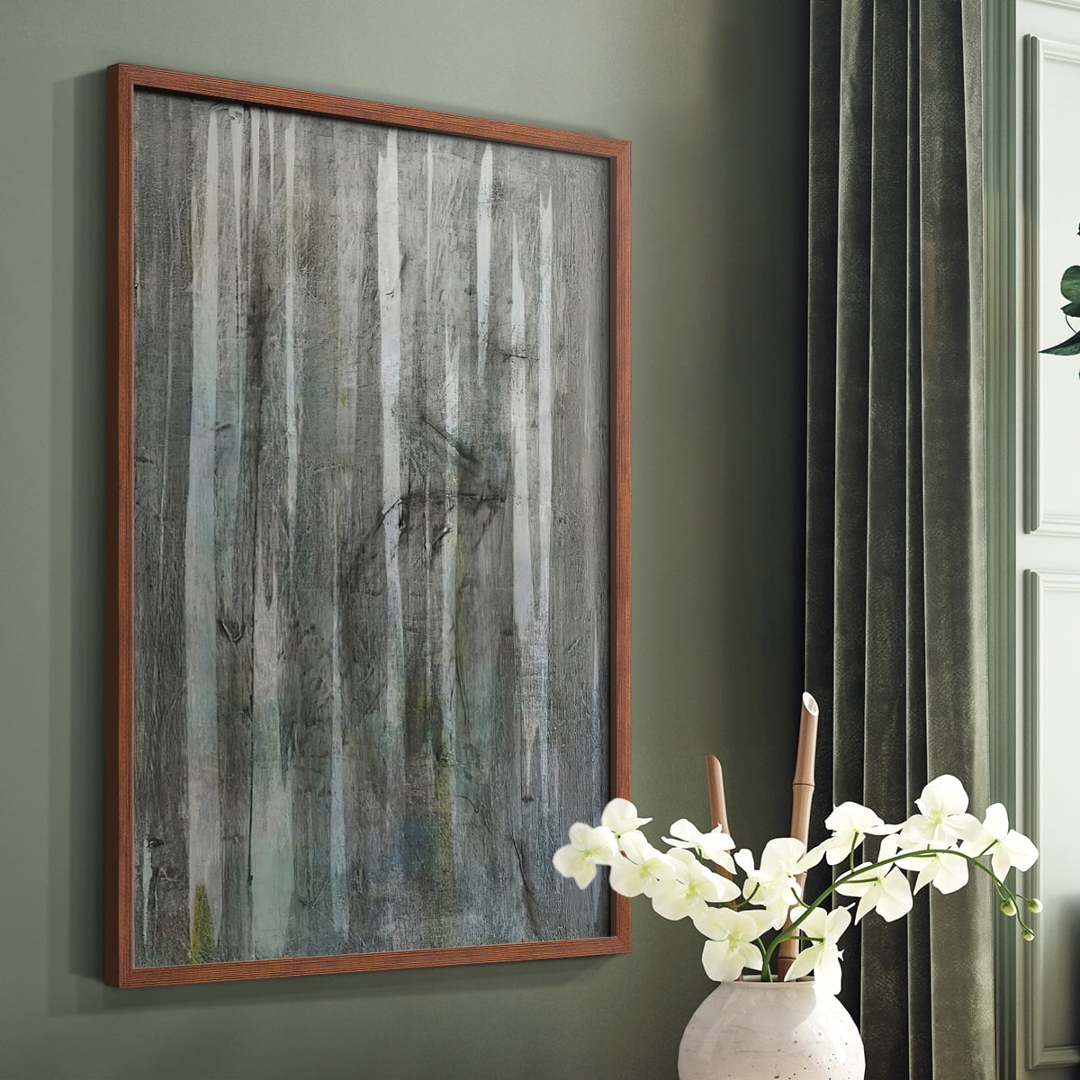 Birch Forest Abstracts I in Paper Solid Wood 8 x 10 Framed Print