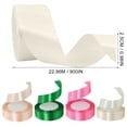 thumbnail image 3 of 1 Roll 22m 4cm Wide Satin Wedding Ribbon Roll Wrapping Bouquets Bow Making Decoration Home Decor/Ribbon Green A, 3 of 4
