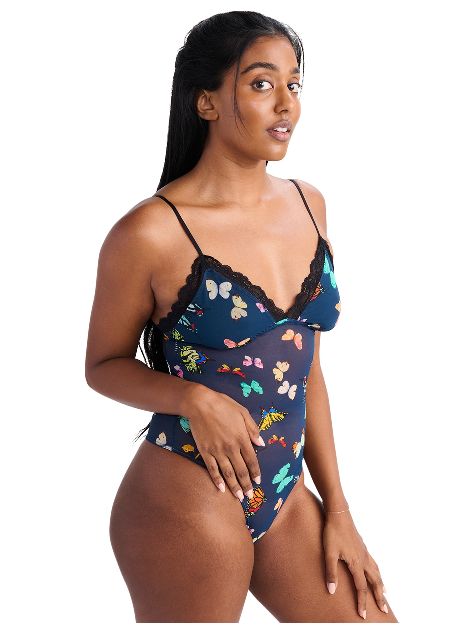 Parade Mesh Lined Cups Bodysuit, Sizes XS to 3XL