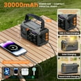 thumbnail image 4 of AUOSHI 30000mAh Weather Radio, NOAA/AM/FM Emergency Radio with USB/Solar/Hand Crank Charging, Flashlight, SOS Alarm, Compass, Battery Operated for Hurricane Preparedness, Gray, 4 of 8
