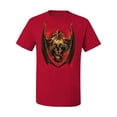 thumbnail image 2 of Wild Bobby, Dragon Sitting on Skull, Pop Culture, Men Graphic Tees, Red, Large, 2 of 3