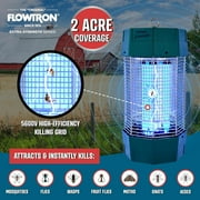 Flowtron 2 Acres Outdoor Electric Bug Zapper, 120W Mosquito Killer, Green, 1 Count