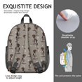 thumbnail image 5 of Cute Dog Lover Small Backpack with Floral Puppy and Bone Design, Lightweight Travel Bag for Work and School, 5 of 6