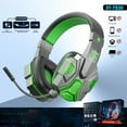 thumbnail image 6 of Wireless Gaming Headset with Detachable Microphone, Bluetooth Over-Ear Headphones, LED Luminous, Noise Cancellation(Green), 6 of 7