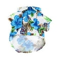 thumbnail image 3 of Midlee Blue Hibiscus Hawaiian Dog Shirt (Large)- Summer Big Pet Outfit Beach Pool, 3 of 7