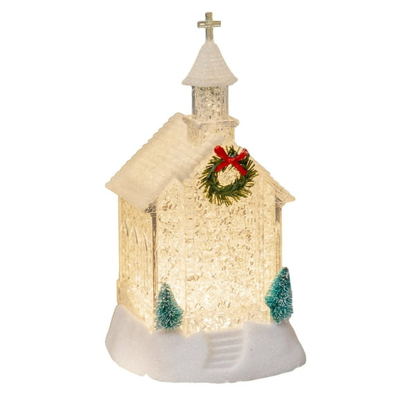 Luminous Church Christmas Ornaments Festive Atmosphere Decorative LED Night Light Small Gift House Holiday Christmas Decorations