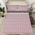thumbnail image 2 of Homewish Fashion Cheetah Print Full Size Sheets for Women, Vintage Pink Polkadots Bed Sheets, Chic Artwork Sheet Sets, Ultra Soft Bedroom Decor, 4pcs, 2 of 7