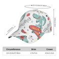 thumbnail image 2 of Fotbe Music Lover Dinosaur Gorro Clásico de Béisbol, Gorra Ajustable con Broche Snapback, Gorro de Exterior de Algodón Suave, 2 of 6