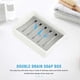 thumbnail image 4 of Ceramic Soap Dish Stainless Steel Soap Holder, Ceramic Soap Dish SUS304 Stainless Steel Tray for Sh, 4 of 5