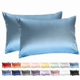 thumbnail image 1 of Chenchen 100% Cotton Queen Pillowcases Set of 2, 600 Thread Count Pillow Cases, 20x30 Inches, Super Soft and Breathable Envelope Closure (Flint Blue), 1 of 1