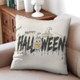thumbnail image 3 of Ghost Pumpkin Throw Pillow Cases 18x18 Inch Set of 2 Happy Halloween Pumpkin Ghost Pillow Cover Sofa Bed Throw Cushion Cover for Home Office Halloween Decoration, 3 of 6