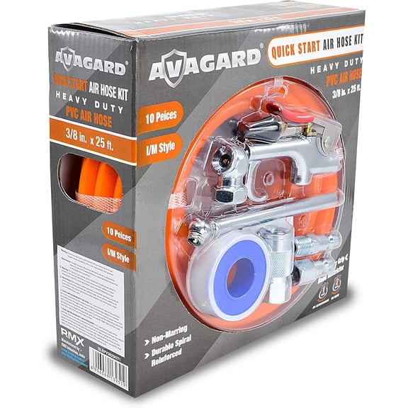 3/8" x 25' PVC 10pc Air Hose Kit
