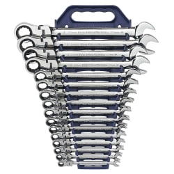 - GearWrench 9902D 16-Piece Metric Flex-Head Combination Ratcheting Wrench Set