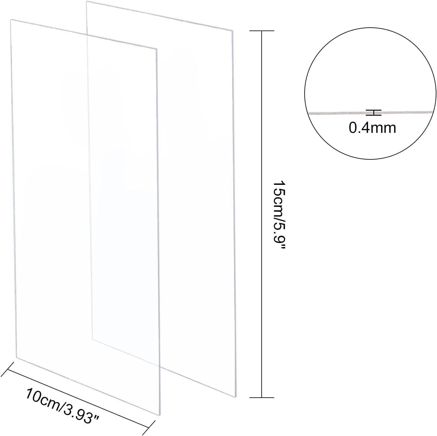 30 Sheets 0.4mm Plexiglass Picture Frame 6x4 Inch Replacement Transparent  Acrylic Sheet 6x4 Inch Glass Clear Protective Sheets for Photo Frame and  Projects Display 