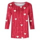 thumbnail image 4 of Fiudx Camisas de Mujer Blusa Holgada con Estampado de Pascua y Cuello Redondo Retro de Manga Tres Cuartos a La Moda para Mujer, 4 of 4