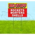 thumbnail image 1 of Big Stuff Rockets Morters Shells (18" x 24") Yard Sign, Includes Metal Step Stake, 1 of 6