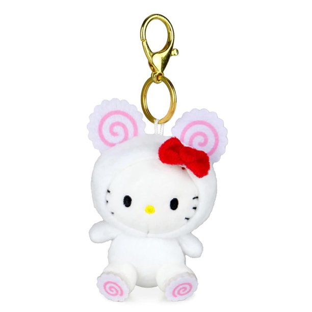 Hello Kitty x Nissin Cup Noodles Plush Charm Keychain Fish Cake Kitty