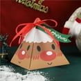 thumbnail image 2 of OUSITAID 50Pcs Christmas Candy Box Cute Santa Claus Snowman Elk Styles Red Ribbon Letter Label Card Packaging Box Portable Triangle Paper Box Christmas Gift Box Party Favors, 2 of 8