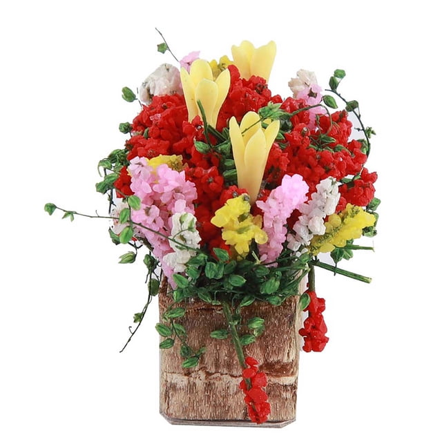 Flor en miniatura de arcilla Jadeshay con maceta compacta y ligera