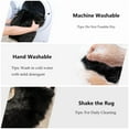 thumbnail image 6 of Ghouse Rectangular Black Area Rug 6.7x10 feet, Thick and Fluffy Faux Sheepskin Machine Washable Rectangular Plush Carpet, Faux Sheepskin Rug for Living Room, Bedroom, Kids Room, 6 of 6