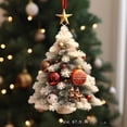 thumbnail image 4 of 5 adornos acrílicos colgantes para árbol de Navidad y coche | Adornos navideños para coronas de árbol y chimeneas | Decoración navideña multiusos para el hogar, el interior del coche, fiestas y, 4 of 4