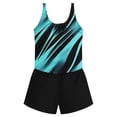 thumbnail image 4 of asdoklhq Plus Size Modest Tankini Swimsuits Bathing Suits Fashion Women's Sleeveless Printing Round Neck Bikini Swimsuit Push-Up Padded Swimwear Pockets Swimsuit Plus Size Swim Romper Black 5X, 4 of 9