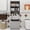 Gray, variant on Tall Bathroom Cabinet with Laundry Basket, Large Storage Space Tilt-Out Laundry Hamper and Upper Storage Cabinet, White