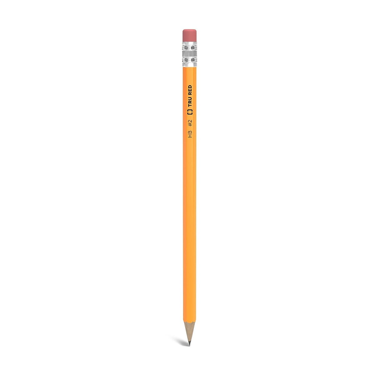 Staples TRU RED Pre-Sharpened Wooden Pencil 2.2mm #2 Medium Lead 216/Carton TR58564VS