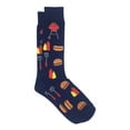 thumbnail image 3 of Men's Hot Sauce Chili Peppers Socks & BBQ Grill Hamburger Socks 2-Pair Set, 3 of 5