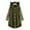 Army Green, variant on Patlollav Womens Plush Tops Hooded Cardigan Leopard Patchwork Coat Jacket