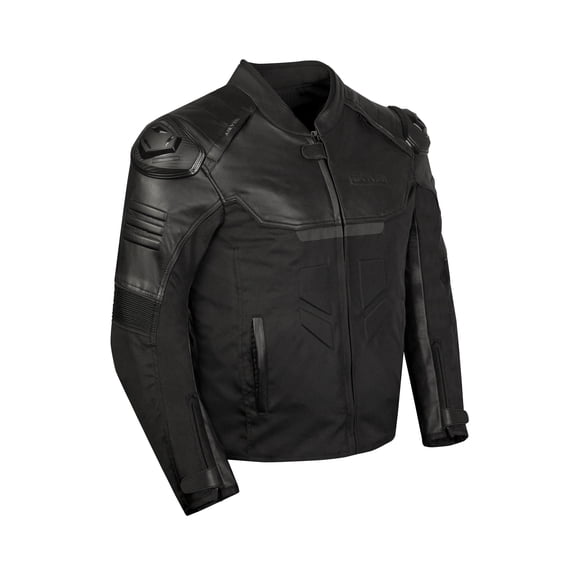 Dream Apparel Men’s Leather Motorcycle Jacket with Mesh Panels, CE Armor, Reflective Trim, Removable Thermal Liner