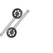 HealthLine 5" Universal Wheels Replacement Kit for Walker with Glide Tips - Set of 2