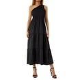 thumbnail image 1 of Boiiwant Femmes Boho Été Imprimé une Épaule Smocked Tube Top Flowy Tiered Plage Fête Maxi Robe, 1 of 9