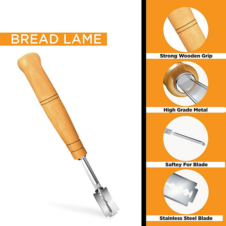 PPNZQAUT Premium Lame Bread Tool for Bakers, Handcrafted Bread Scoring  Knife Lame with 10 Replaceable Blades, Homemade Pizza, Cake or Bread Lame