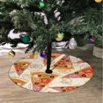 thumbnail image 2 of FMSHPON Delicious PatternPizza Xmas Christmas Tree Skirt Stand Mat for Holiday Party Decoration Indoor Outdoor 48 inches, 2 of 3