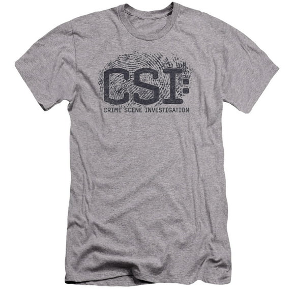 Csi - Distressed Logo - Premium Slim Fit Short Sleeve Shirt - Small