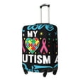 thumbnail image 2 of Haiem I Love My Autism Luggage Cover Printed Suitcase Covers for Luggage Elastic Washable Suitcase Protector Fits 18-32 Inch Luggage-X-Large, 2 of 8