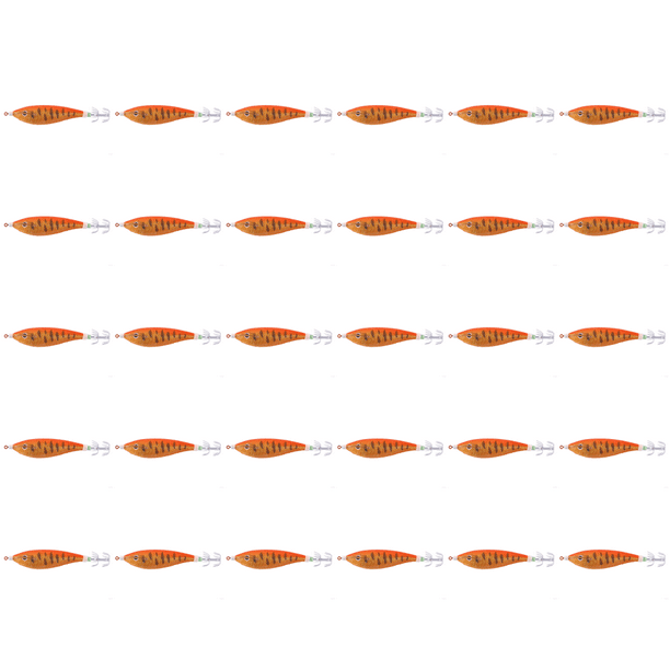 Anzuelos de calamar brillantes 11CM/134G señuelo de pesca de calamar Horizontal Artificial color naranja