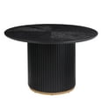 thumbnail image 6 of GDF Studio Natural Grain Finish Round Dining Table, Black, 6 of 6