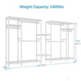 thumbnail image 5 of VIPEK V22 Extra Large Garment Rack Heavy Duty Clothing Rack Portable Wardrobe Closet Clothes Rack, Max Load 1400lbs, White, 5 of 7